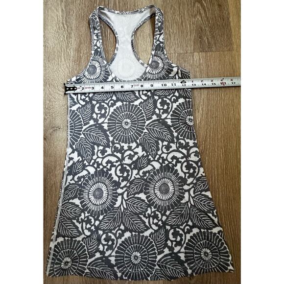 Lululemon|4 Cool Racerback Tank Top|Grey/White|SZ ? S‎ - Picture 4 of 6